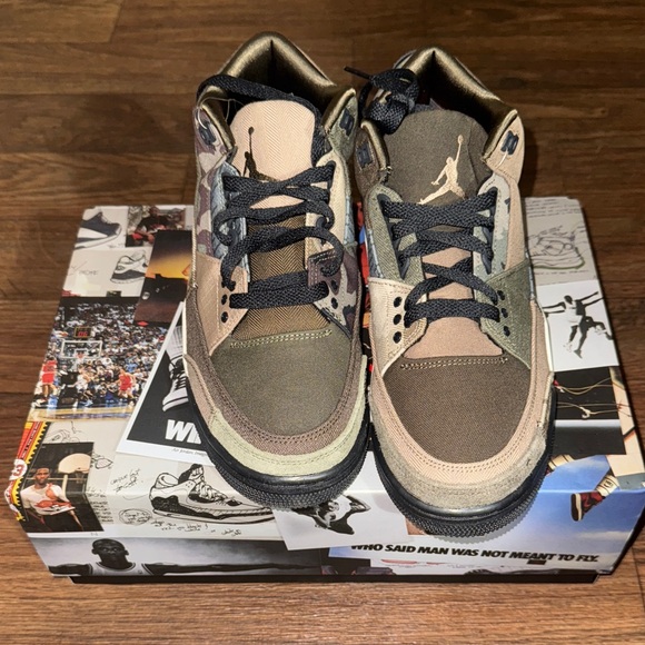 Jordan 3 Retro Patchwork Camo Sneakers